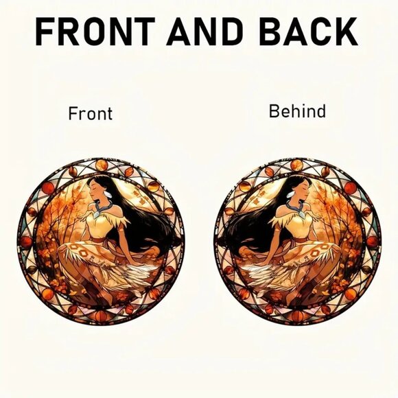 Suncatcher Pocahontas Disney Hanging Window Decor Colorful Garden Parks Indian - Picture 2 of 3